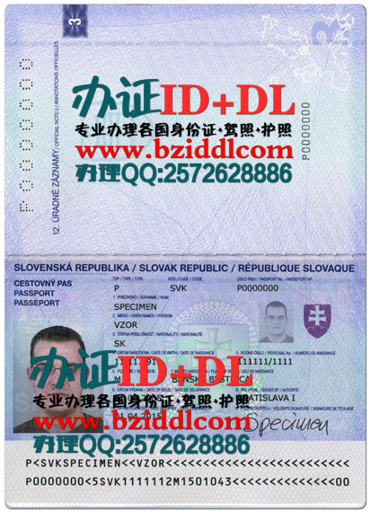 办斯洛伐克护照,Slovenský pas,Slovak passport