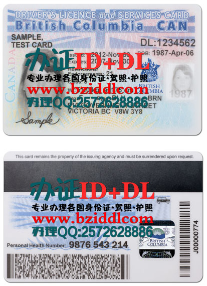 办不列颠哥伦比亚省驾照，British Columbia driver's license，制作卑诗省驾照电子版，办理加拿大高仿BC省驾照，英属哥伦比亚省驾照样本，