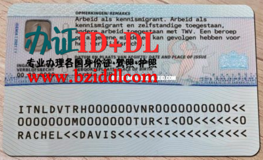 办荷兰高仿居留卡,哪里可以办荷兰居留卡,荷兰新版居留卡怎么办理