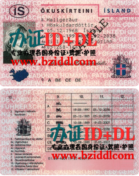 哪里能办冰岛驾照,办冰岛驾驶证,办冰岛新版驾驶证